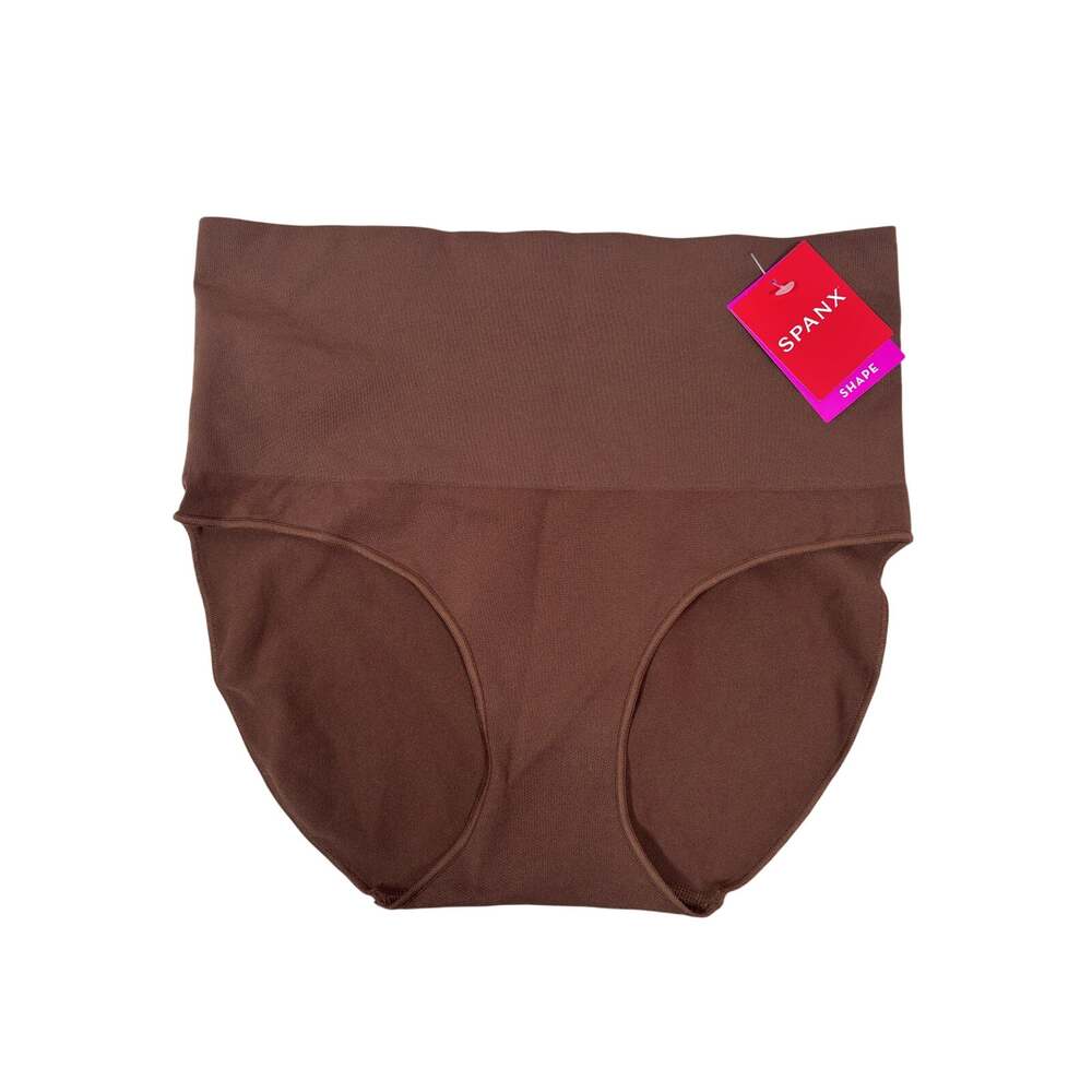 NWT SPANX Everyday Shaping Panties Womens Large Brown Naked 4.0 Brief High Rise